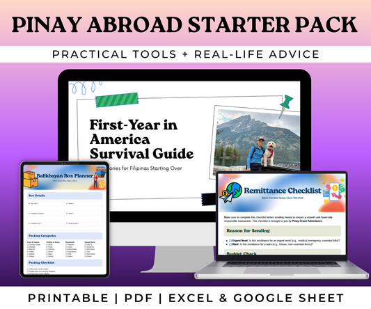 Pinay Abroad Starter Pack | Budget Template + Survival Guide + Bonuses