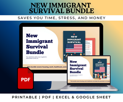 New Immigrant Survival Bundle | Digital Download Kit for Life in the U.S.
