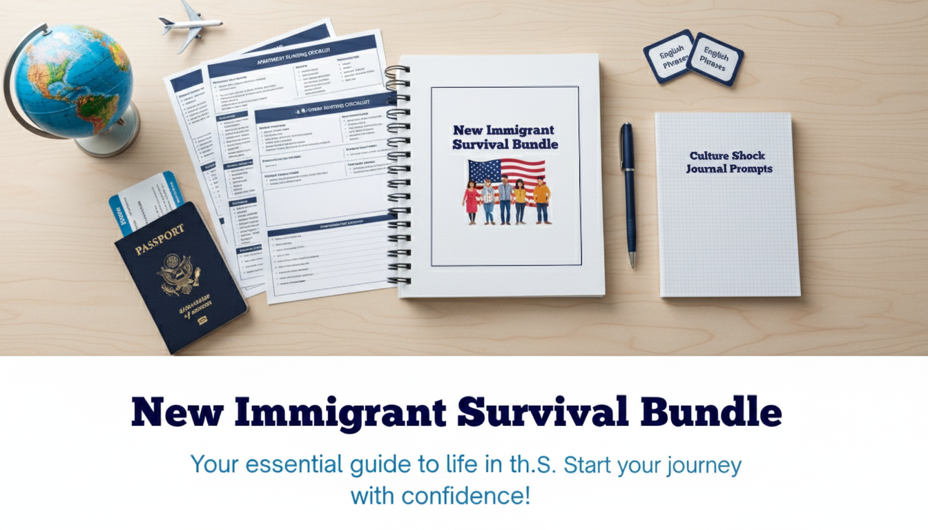 New Immigrant Survival Bundle | Digital Download Kit for Life in the U.S.