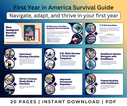 New Immigrant Survival Bundle | Digital Download Kit for Life in the U.S.
